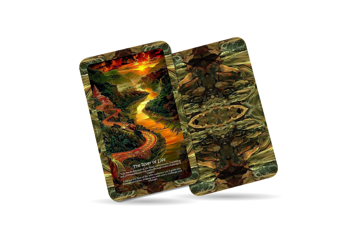 The Sacred Flow of the Brahmaputra – A River Spirit Oracle Deck – 22 Oracle Cards – Himalayan Water Wisdom