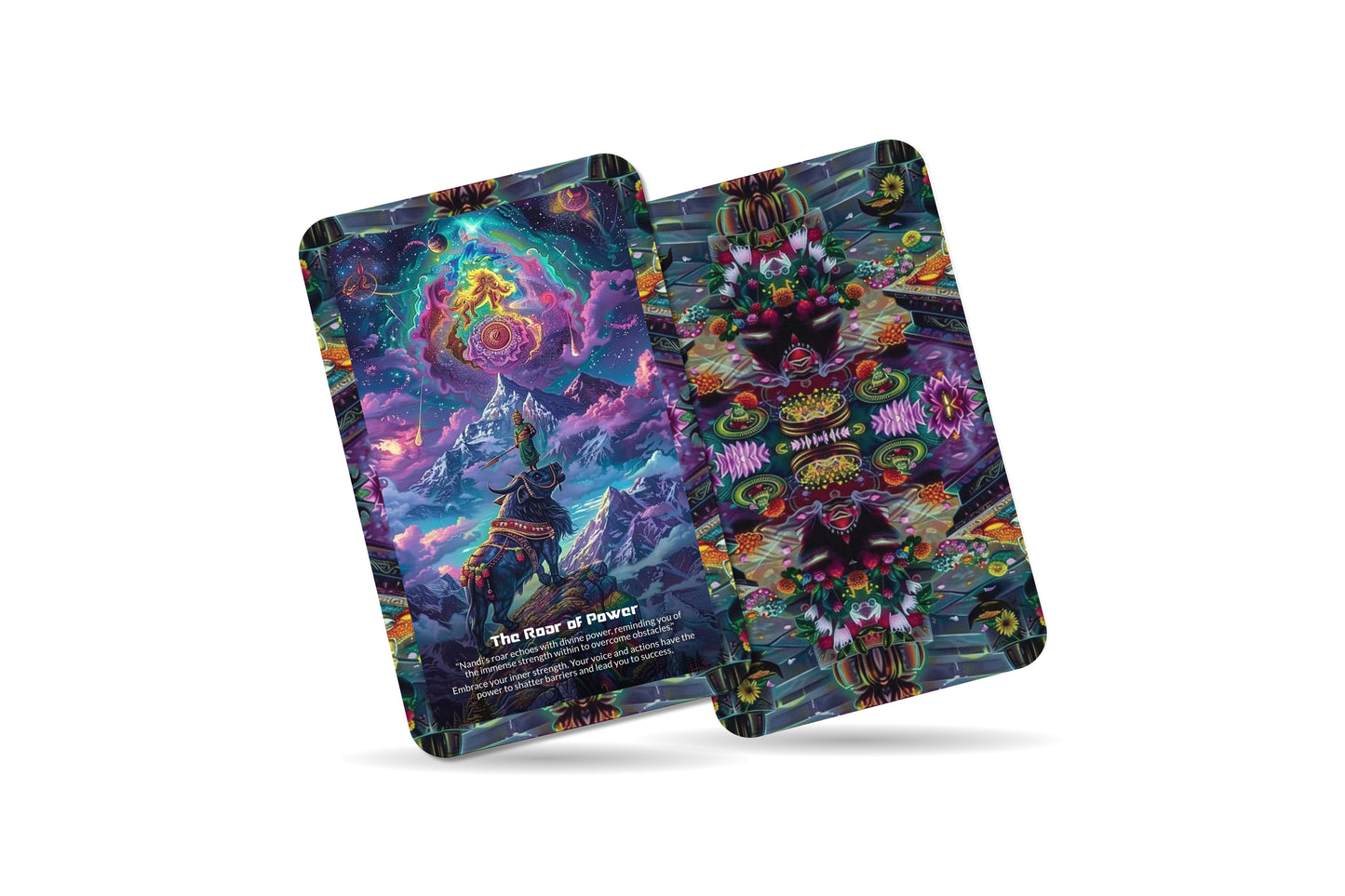 Nandi's Roar Oracle: Tap into Nandi's potent energy with this 22-card deck, embracing inner strength, courage, and resilience. Unleash your divine masculine power.