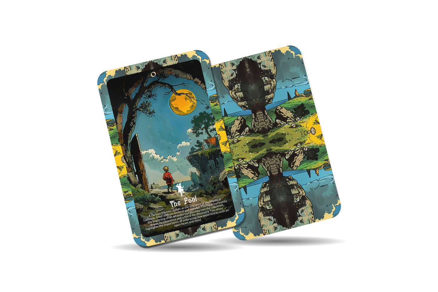 The Mystical Gateway Tarot - 22 Major Arcana - A unique spiritual journey - Crossing thresholds to uncover hidden realms of mystery and knowledge.