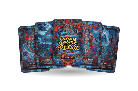 Seven Sisters’ Embrace Oracle: Connect with the celestial wisdom of the Seven Sisters with this 22-card deck, guiding you on a journey of self-love and spiritual growth.