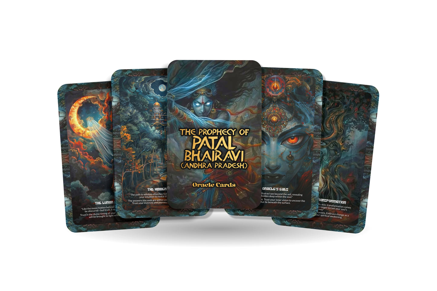 The Prophecy of Patal Bhairavi – A Dark Goddess Oracle Deck – 22 Oracle Cards – Andhra Pradesh’s Tantric Power