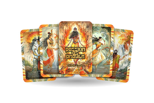 Passion as Prayer Oracle: Rekindle your inner flame with this 22-card deck, guiding you on a journey of self-love, creativity, and spiritual growth.