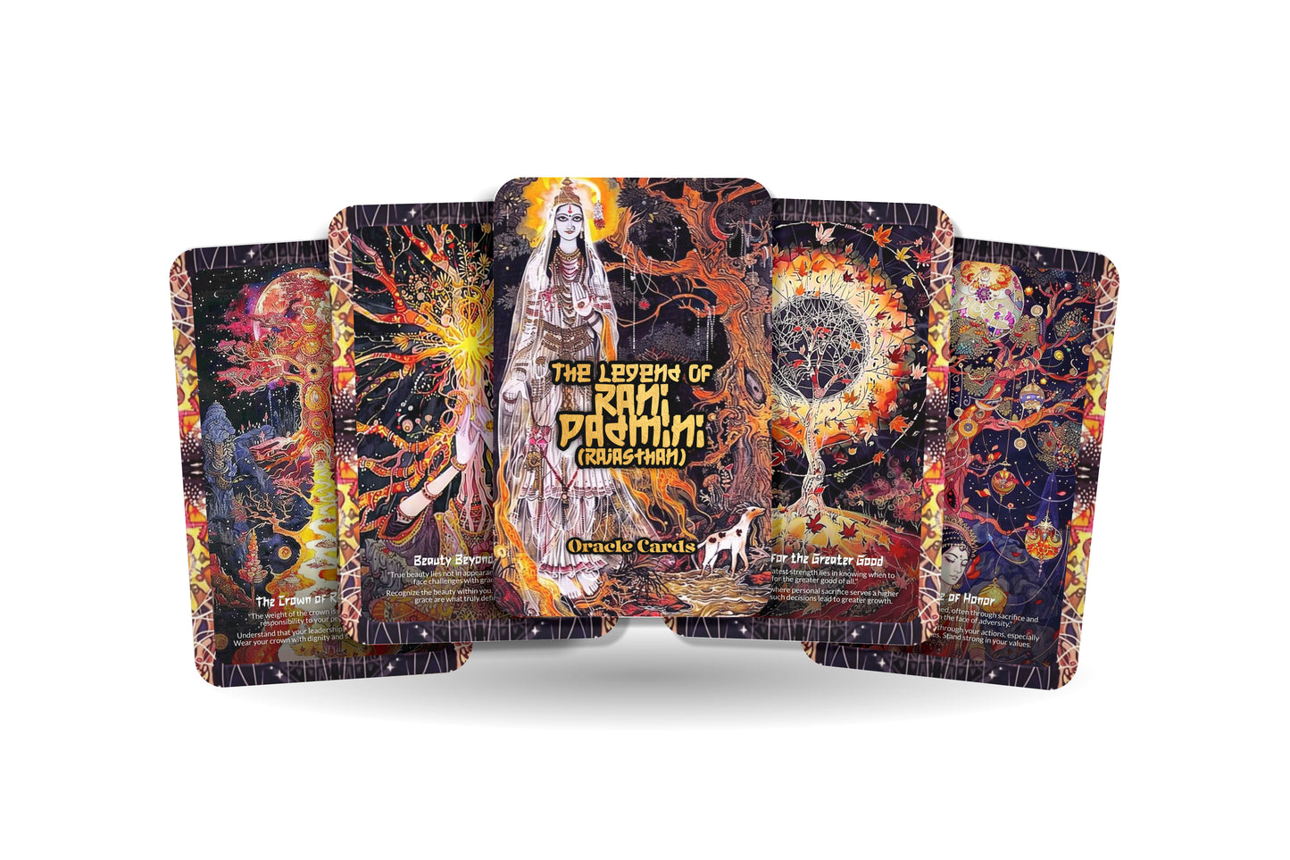 The Legend of Rani Padmini – A Warrior Queen Oracle Deck – 22 Oracle Cards – Flame of Rajasthan’s Honor