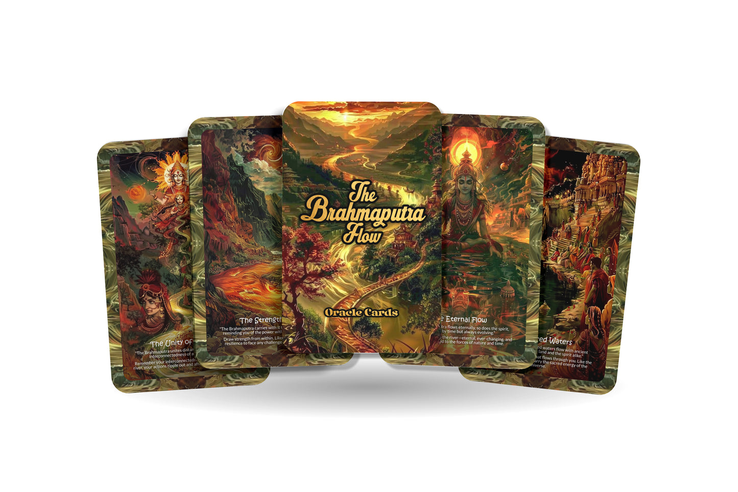 The Sacred Flow of the Brahmaputra – A River Spirit Oracle Deck – 22 Oracle Cards – Himalayan Water Wisdom