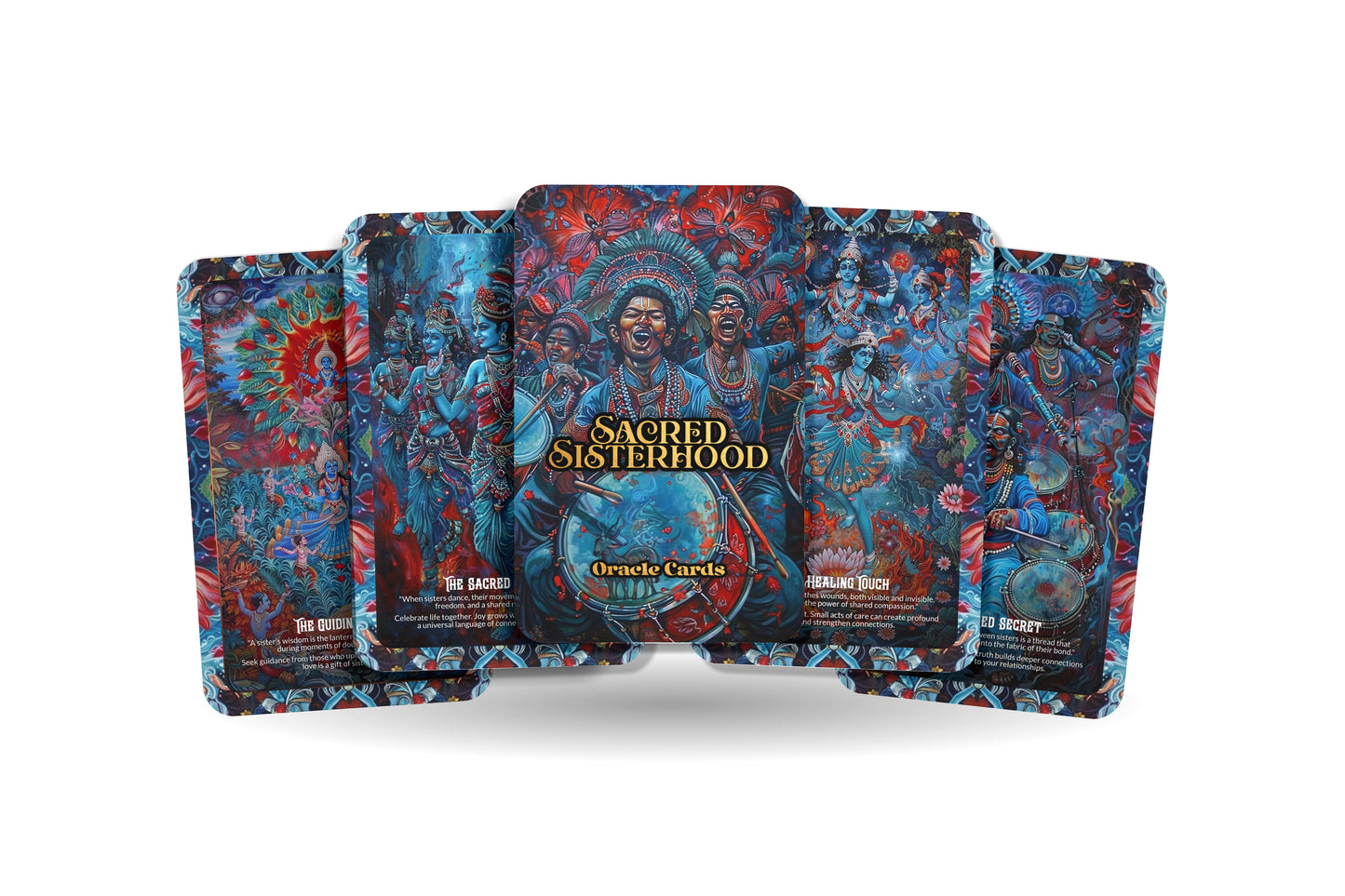 Sacred Sisterhood Oracle: Celebrate the power of feminine connection with this 22-card deck, nurturing sisterhood and inner wisdom.