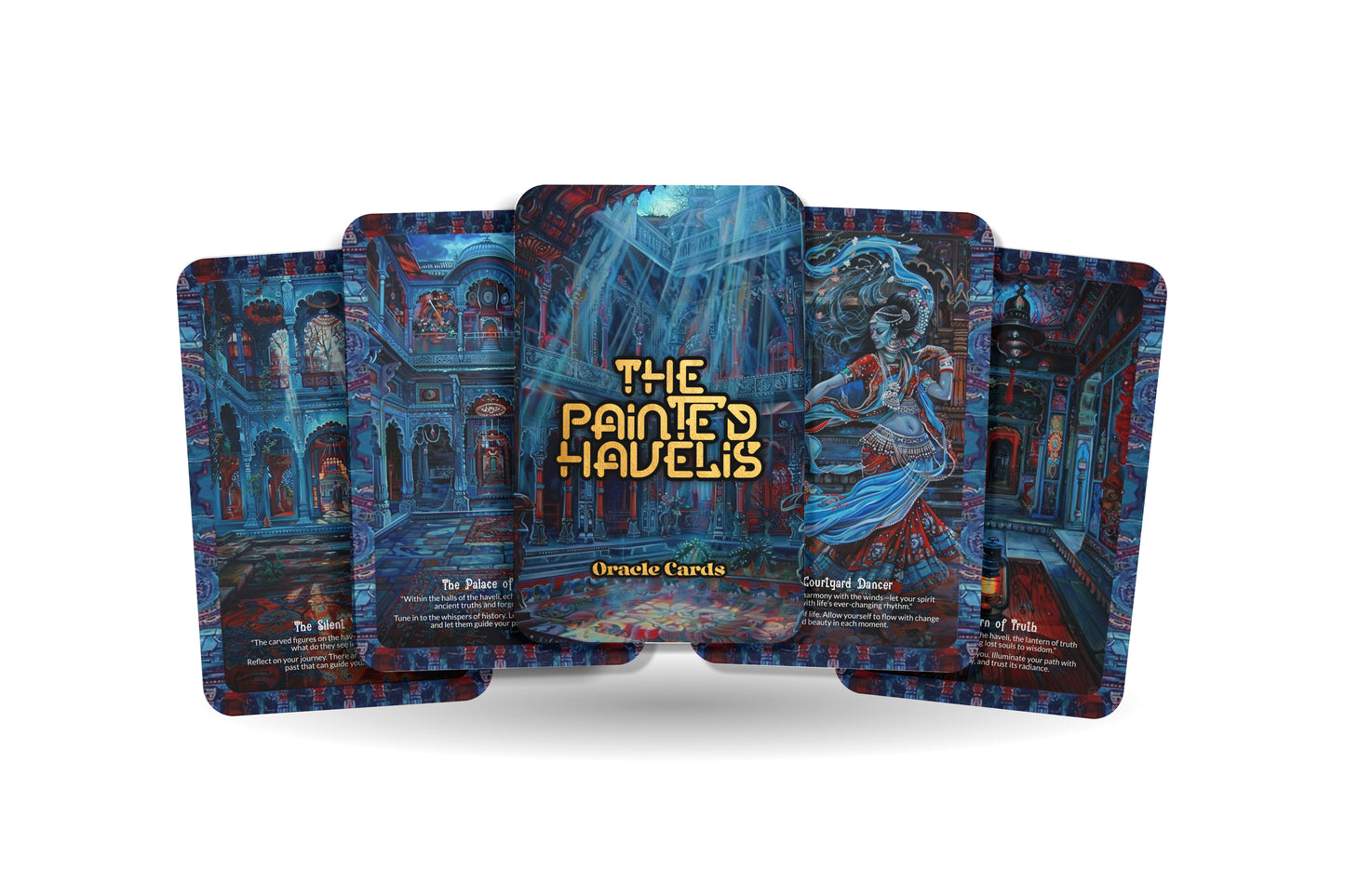 The Painted Havelis Oracle – A Wall Story Oracle Deck – 22 Oracle Cards – Rajasthan’s Living Frescoes