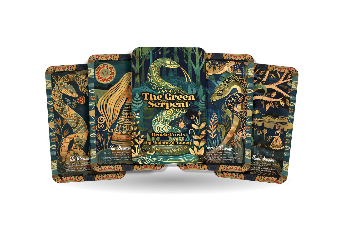 The Green Serpent - 22 Oracle Cards - Transform Through Renewal and Deep Wisdom