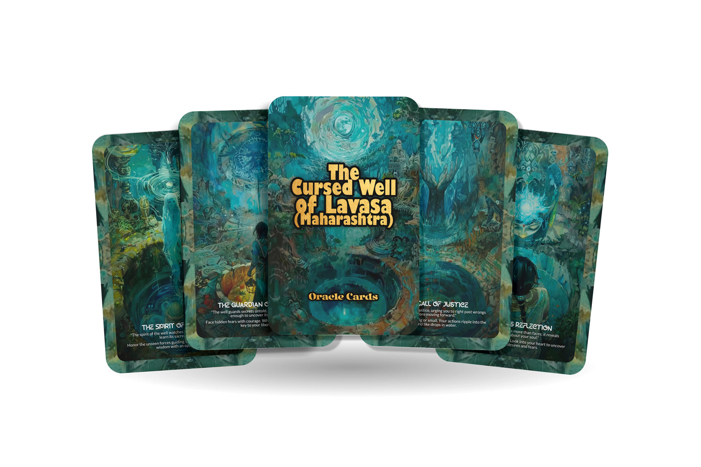 The Cursed Well of Lavasa – A Shadow Work Oracle Deck – 22 Oracle Cards – Maharashtra's Haunted Secrets