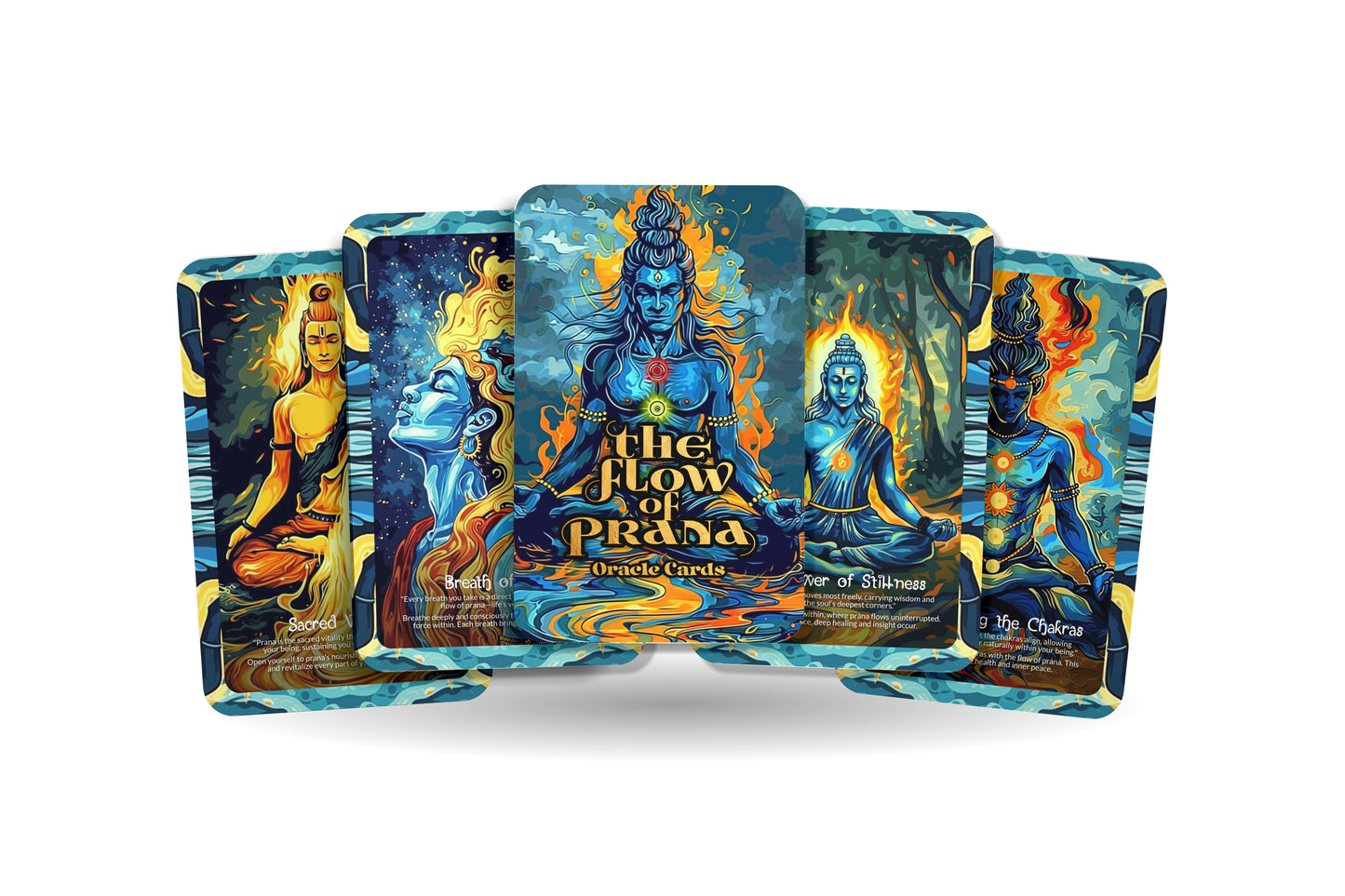 The Flow of Prana – A Life Force Oracle Deck – 22 Oracle Cards – Vital Energy Wisdom of India