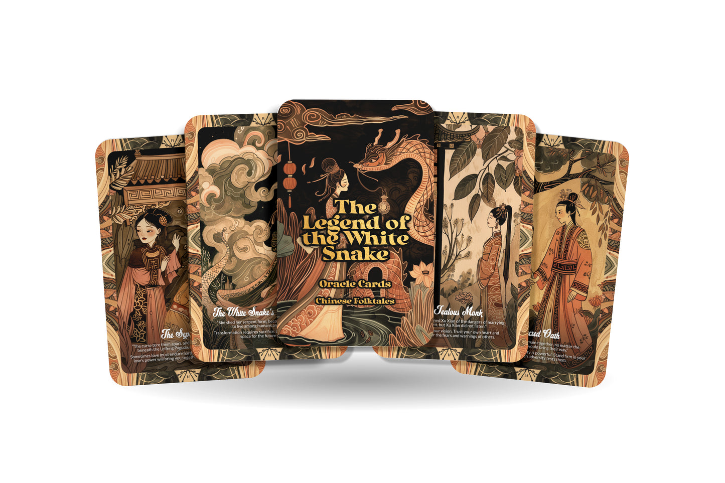 The Legend of the White Snake - 22 Oracle Cards - Explore Love, Transformation, and Spiritual Mysteries