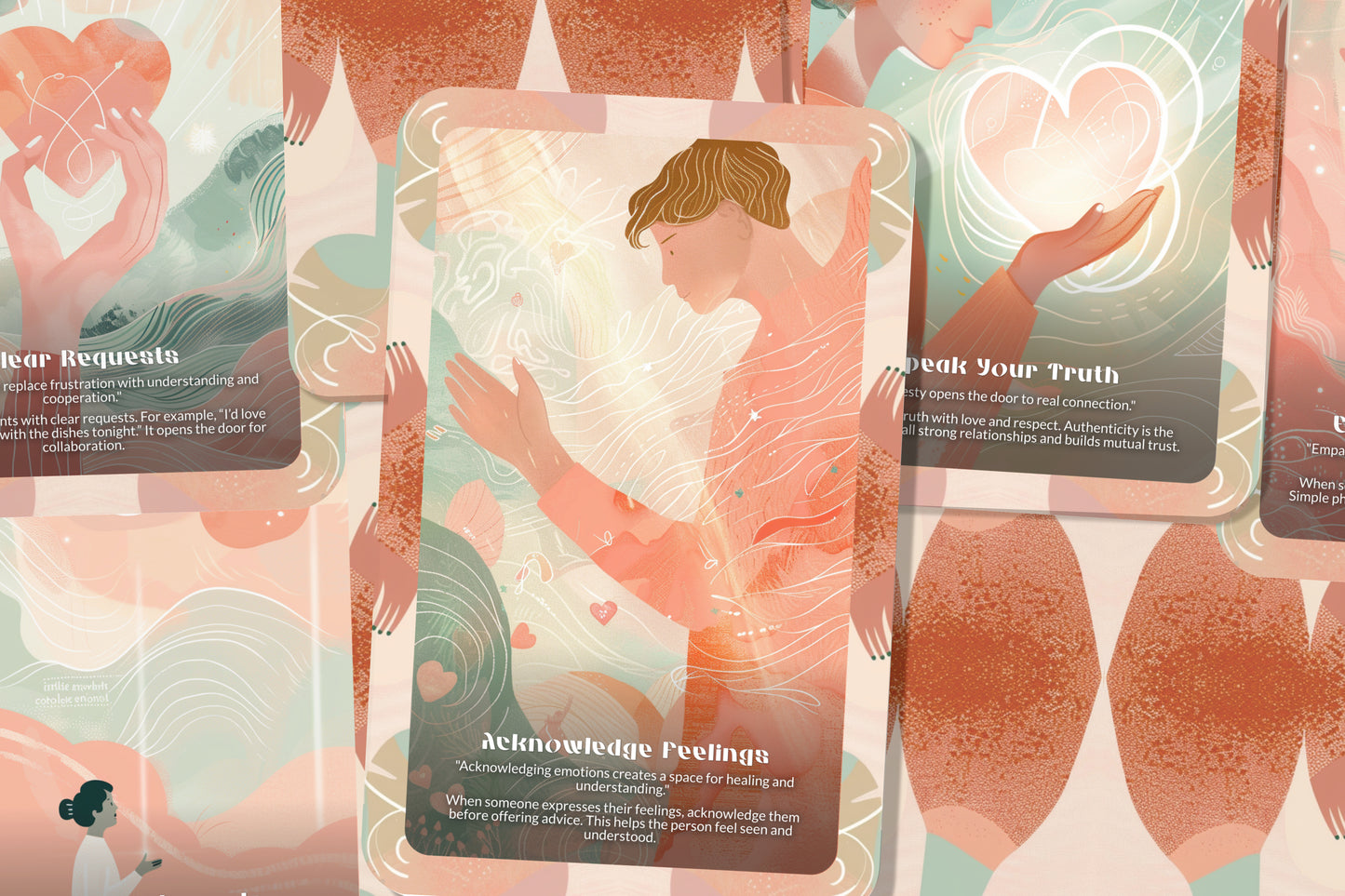 Heart-Centered Communication Cards – Speak From the Soul – Deep Listening & Loving Expression 22-Card Deck