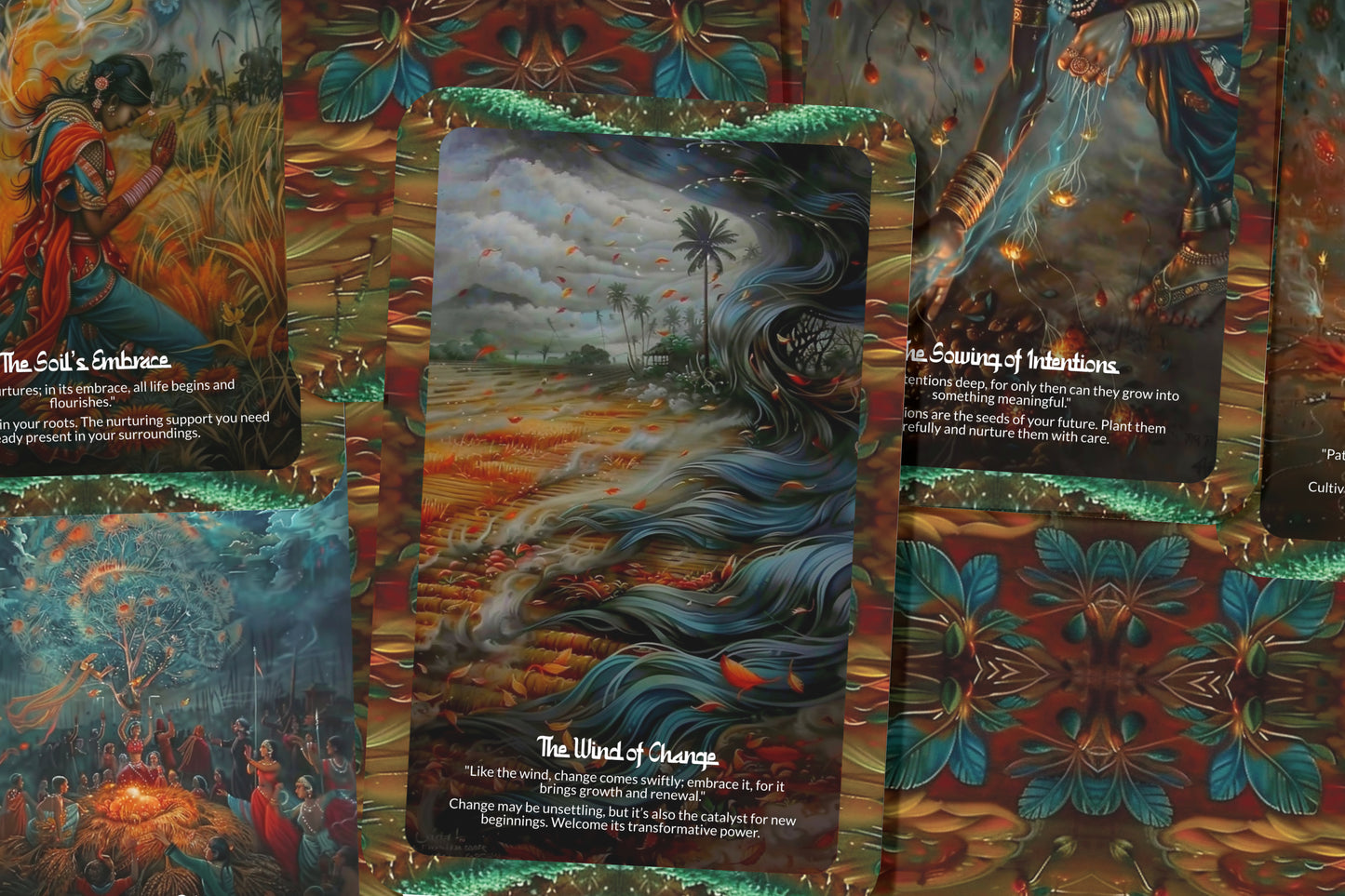 The Jhum Cultivation Ritual – A Sacred Land Oracle Deck – 22 Oracle Cards – Tribal Earth Wisdom of the Northeast