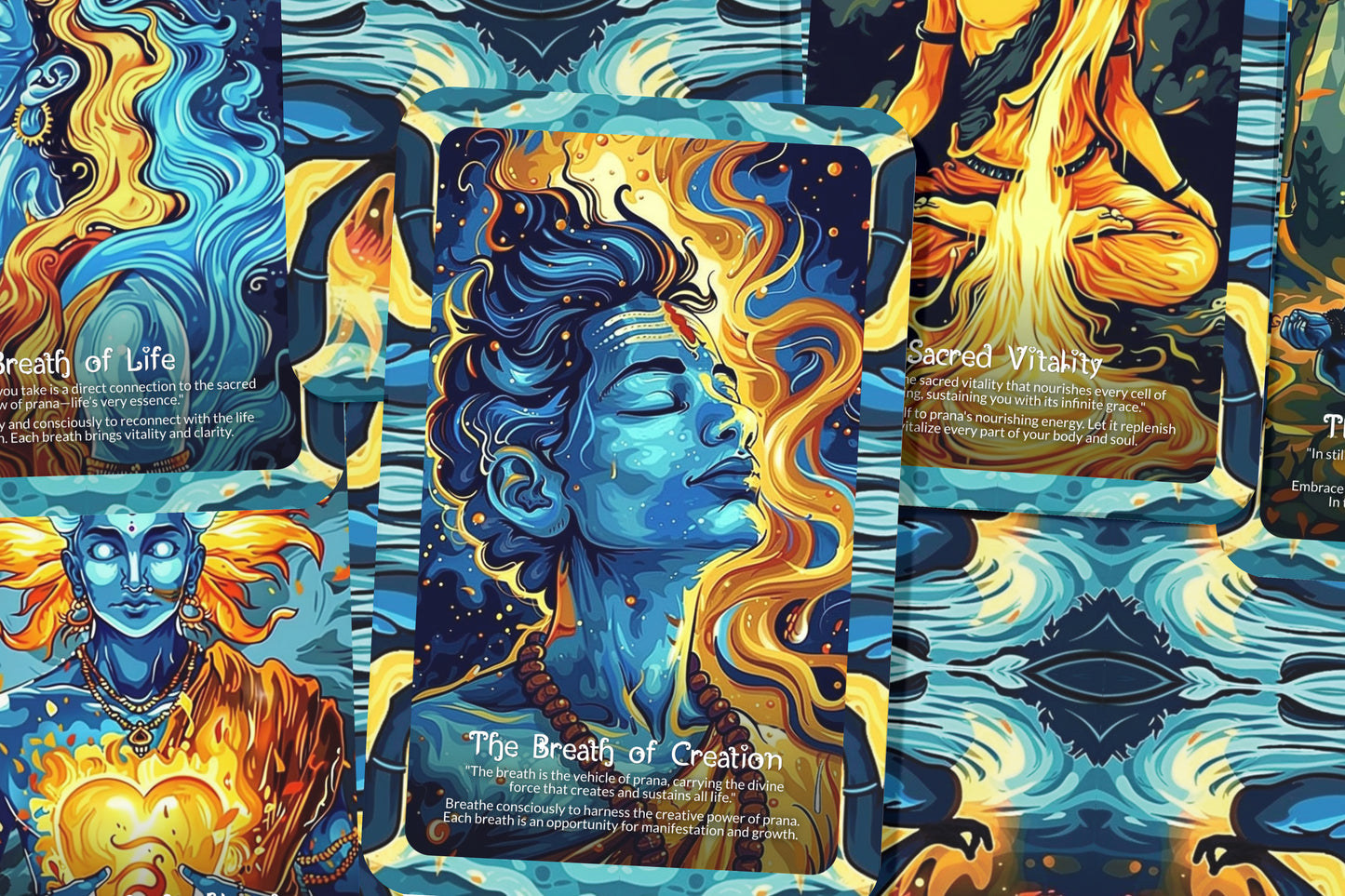 The Flow of Prana – A Life Force Oracle Deck – 22 Oracle Cards – Vital Energy Wisdom of India