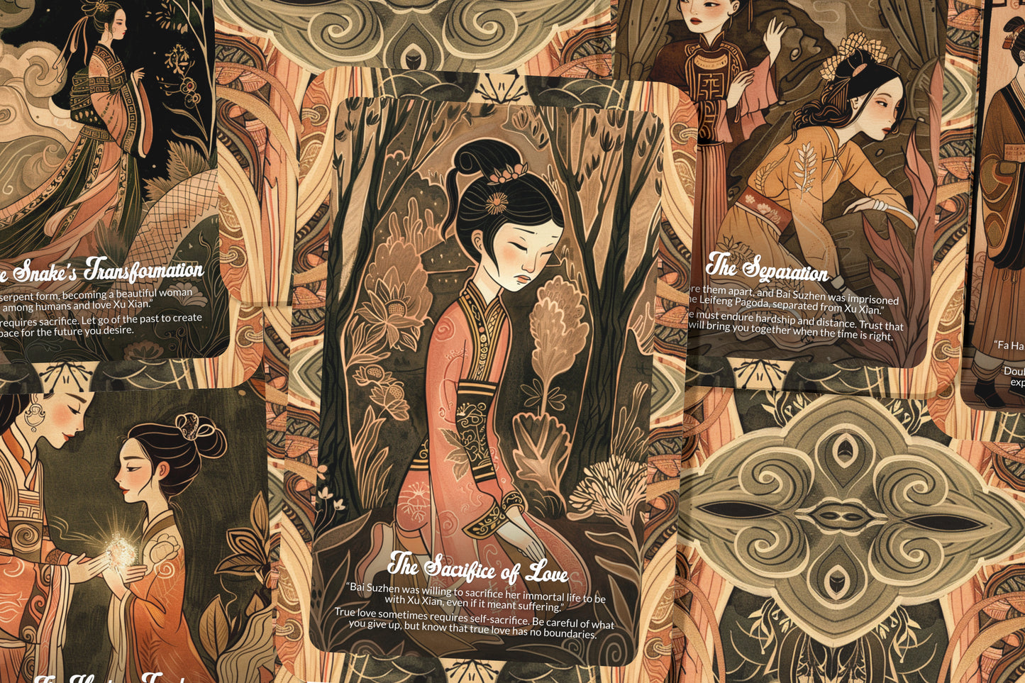 The Legend of the White Snake - 22 Oracle Cards - Explore Love, Transformation, and Spiritual Mysteries