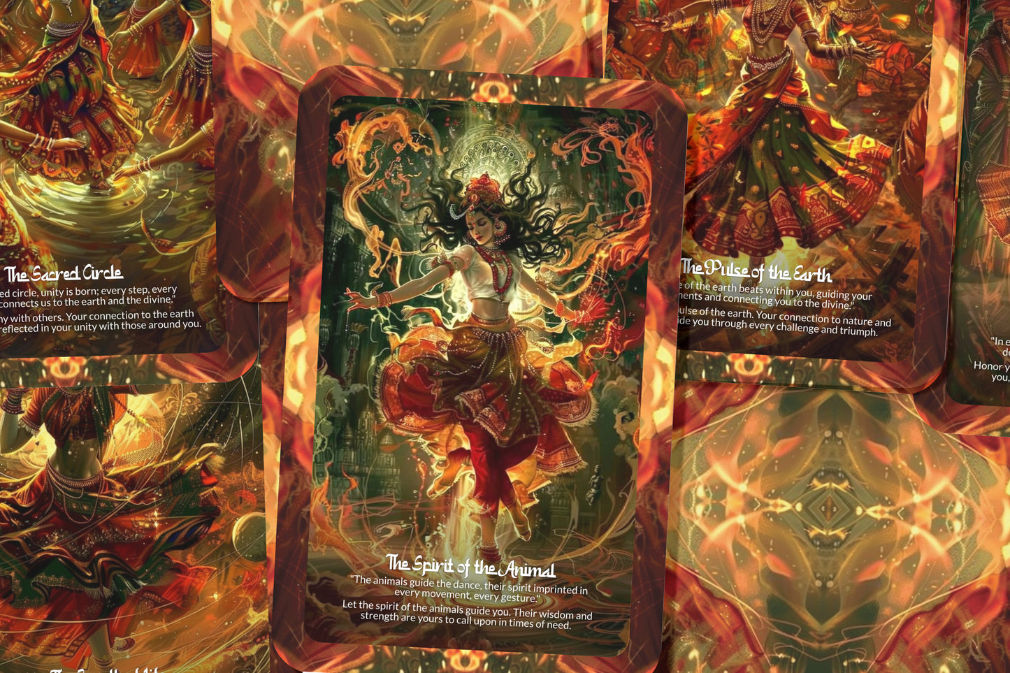 The Bhil Tribe’s Spirit Dancer Madhya Pradesh Oracle: Connect with the vibrant spirit of the Bhil tribe with this 22-card deck, inspiring creativity, self-expression, and cultural heritage.