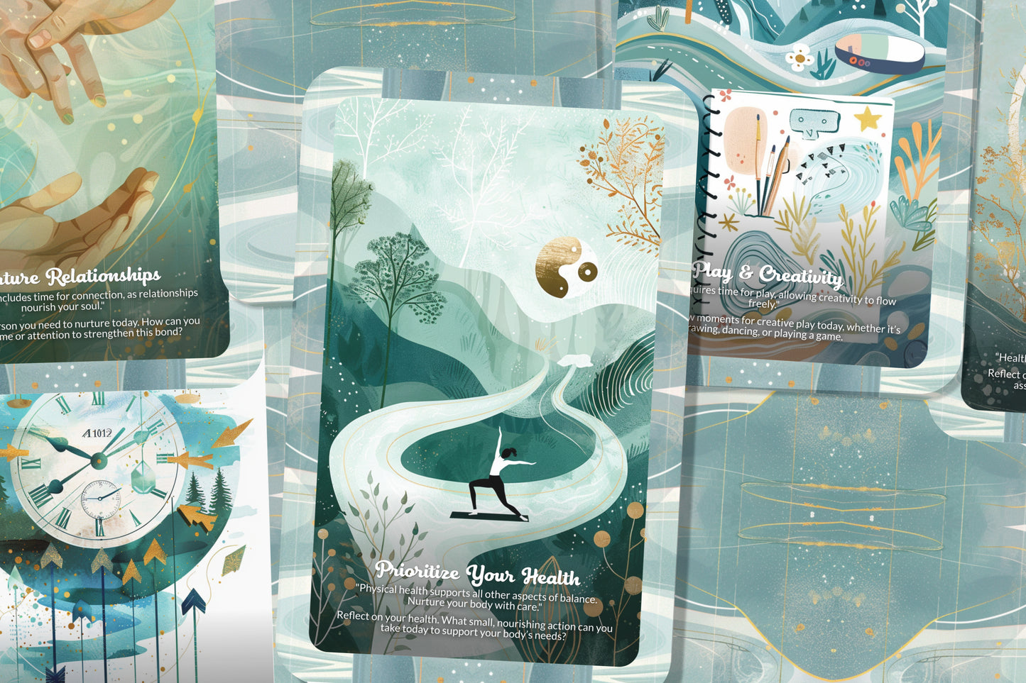 Equilibrium Life Balance Oracle – Find Harmony Within – Mind, Body & Spirit Alignment 22-Card Deck