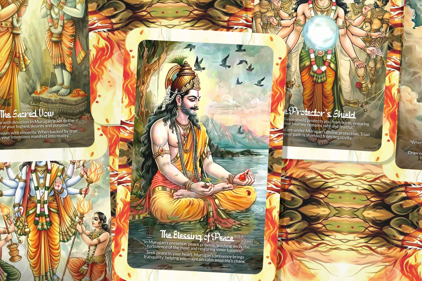 Sundara Murugan Oracle: Embark on a journey of spiritual growth and self-discovery with this 22-card deck, inspired by the divine wisdom of Sundara Murugan.