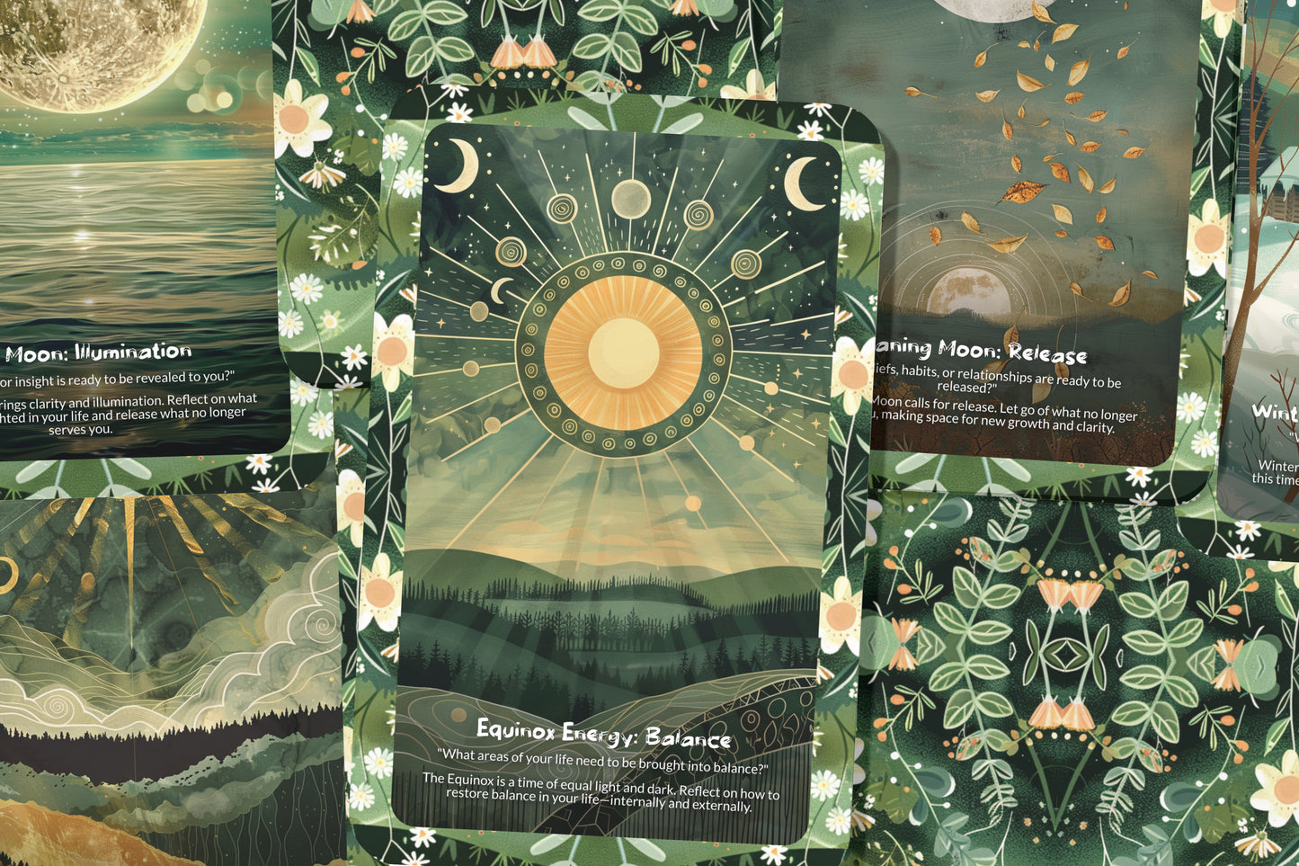 Cycles & Rhythms Insight Cards – Flow With Life’s Seasons – Align With Natural Energy Patterns 22-Card Deck