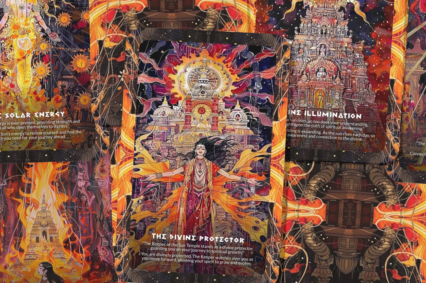 The Keeper of the Sun Temple – A Solar Spirit Oracle Deck – 22 Oracle Cards – Konark’s Divine Light