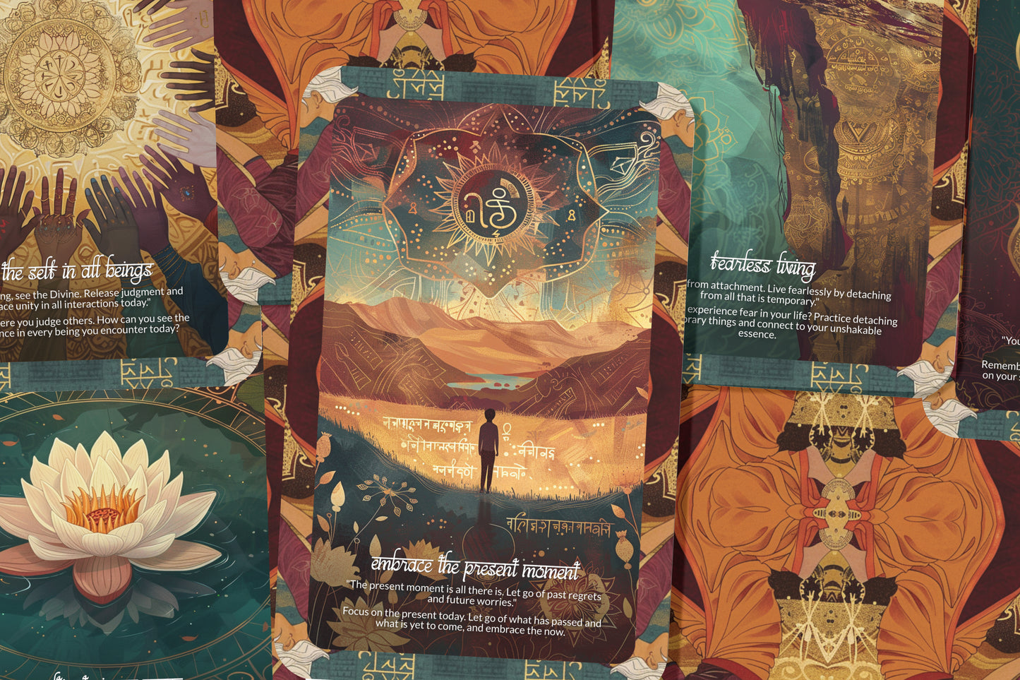 Bhagavad Gita Transformation Cards – Ancient Wisdom for Modern Souls – Divine Insight & Dharma 22-Card Deck