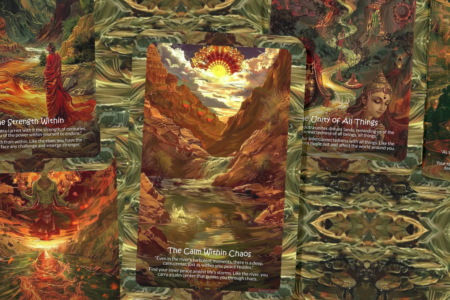 The Sacred Flow of the Brahmaputra – A River Spirit Oracle Deck – 22 Oracle Cards – Himalayan Water Wisdom