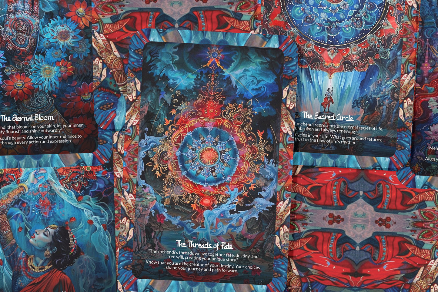 The Mehendi Oracle – A Ritual Beauty Oracle Deck – 22 Oracle Cards – Sacred Adornments of India