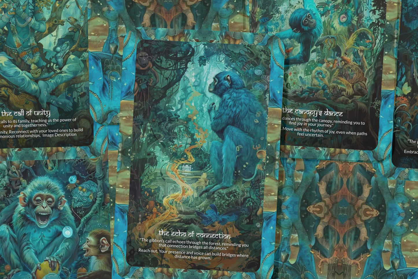 The Voice of the Hoolock Gibbon – A Primal Spirit Oracle Deck – 22 Oracle Cards – Mystical Calls of Arunachal