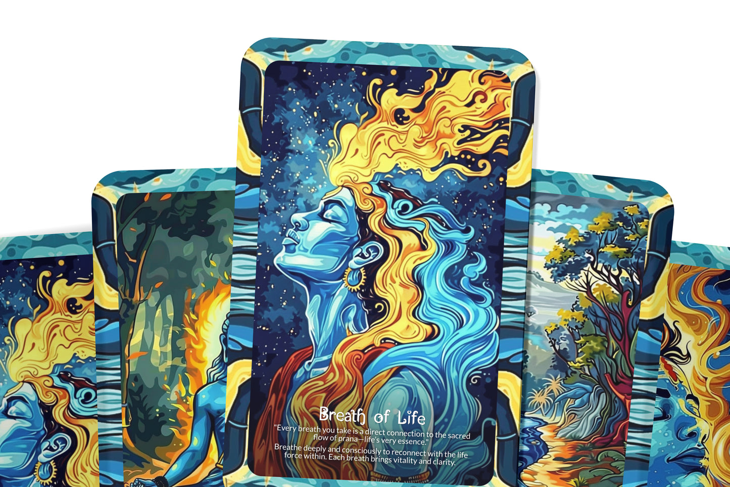 The Flow of Prana – A Life Force Oracle Deck – 22 Oracle Cards – Vital Energy Wisdom of India