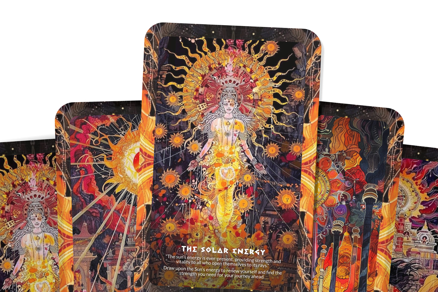 The Keeper of the Sun Temple – A Solar Spirit Oracle Deck – 22 Oracle Cards – Konark’s Divine Light