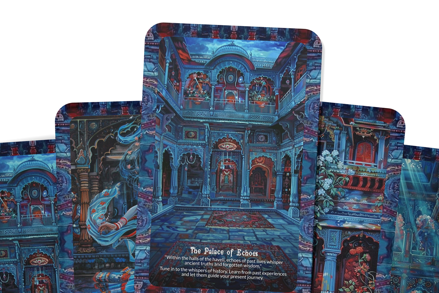 The Painted Havelis Oracle – A Wall Story Oracle Deck – 22 Oracle Cards – Rajasthan’s Living Frescoes