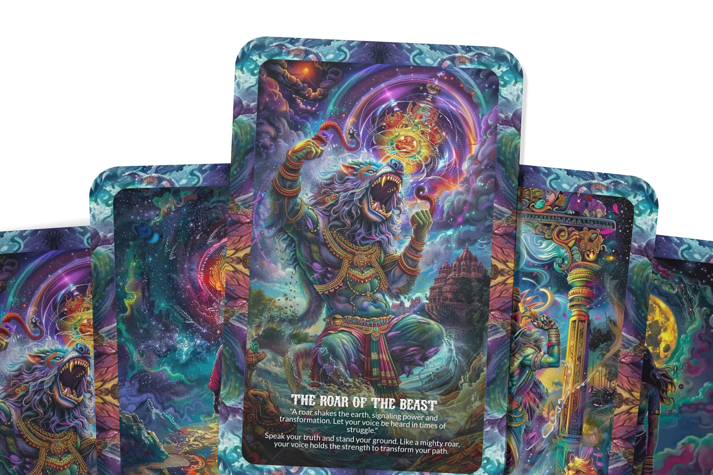 Rakshasa's Wrath Oracle: Harness the power of transformation with this 22-card deck, embracing change and inner strength to overcome life's challenges.