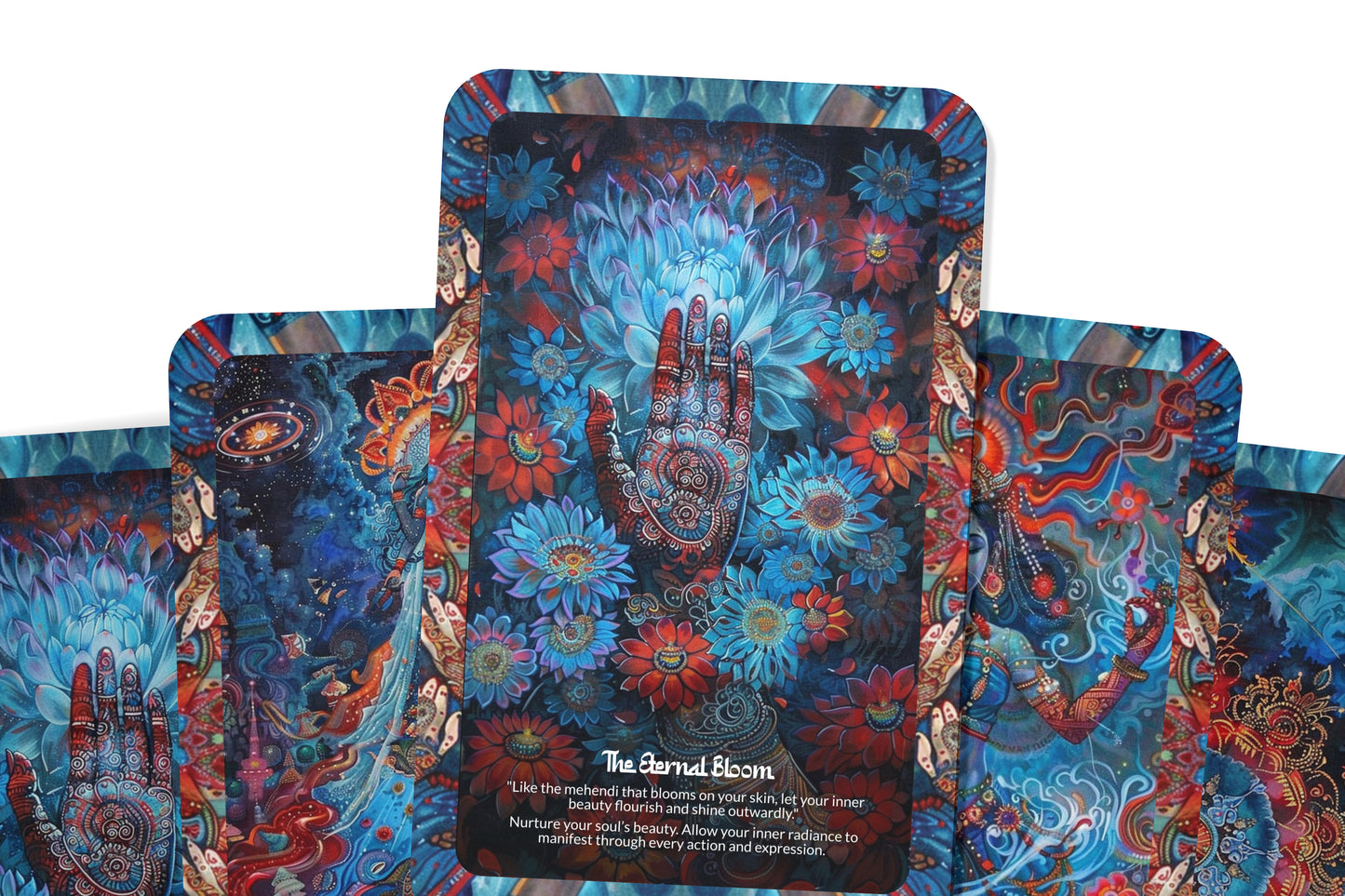 The Mehendi Oracle – A Ritual Beauty Oracle Deck – 22 Oracle Cards – Sacred Adornments of India