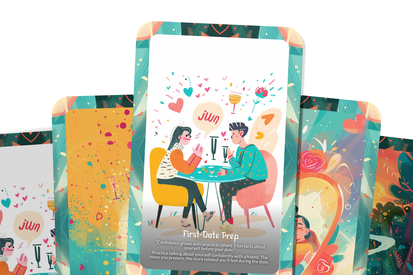 Dating Confidence Booster Cards – Radiate Confidence & Charisma – Empowered Love & Connection 22-Card Deck