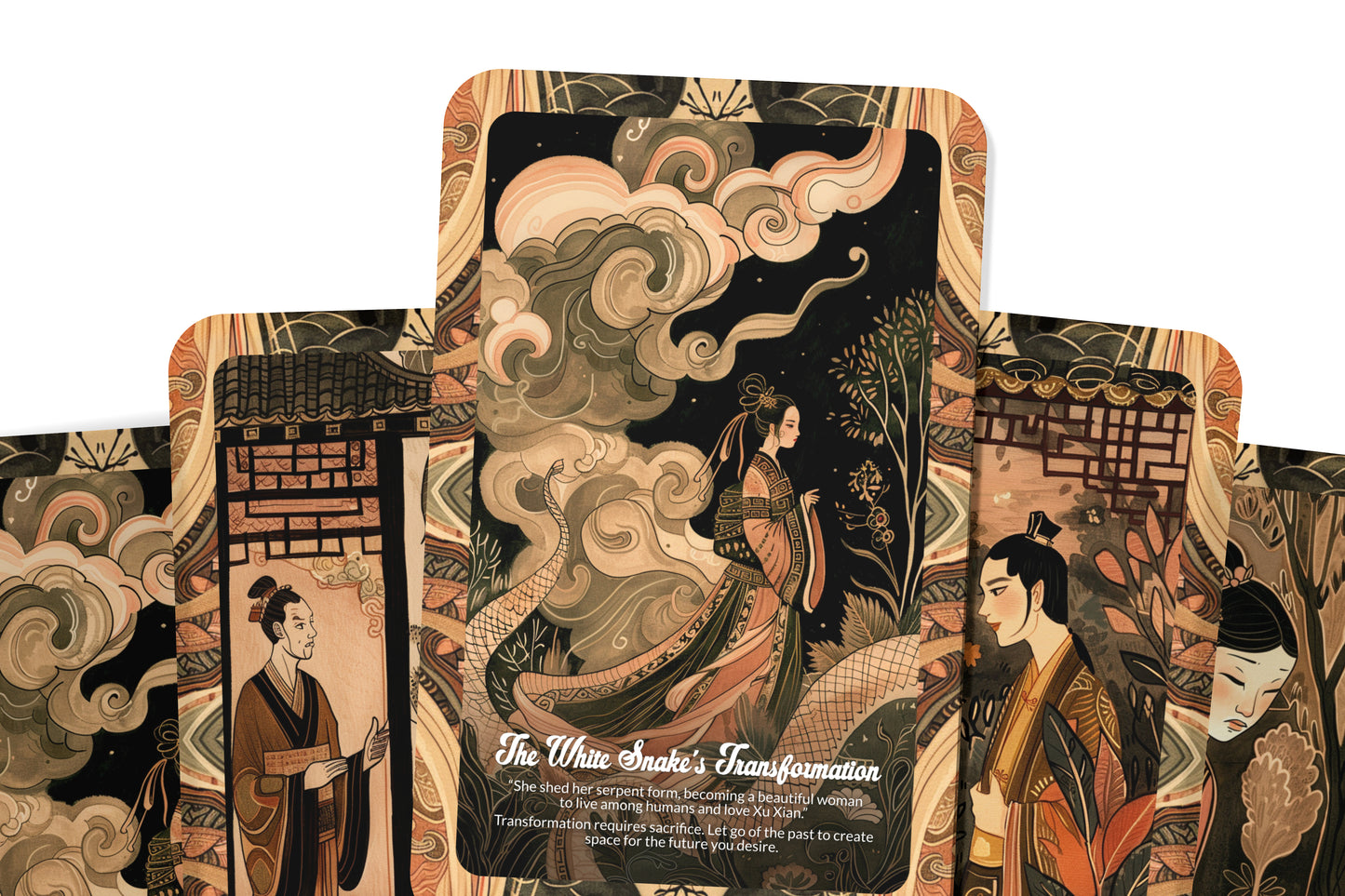 The Legend of the White Snake - 22 Oracle Cards - Explore Love, Transformation, and Spiritual Mysteries