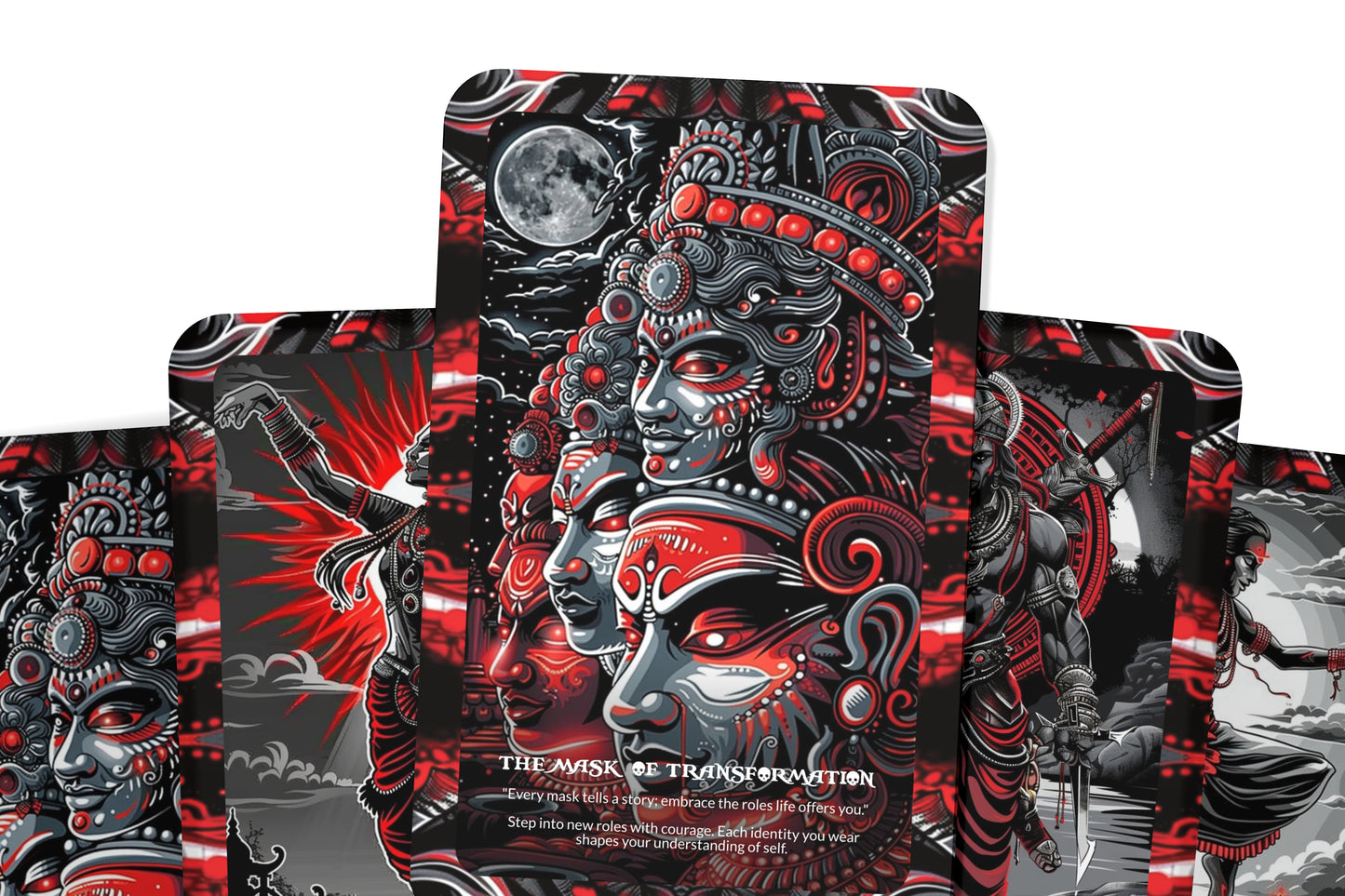 The Dance of the Chhau Warriors – A Ritual Motion Oracle Deck – 22 Oracle Cards – Sacred Steps of Odisha