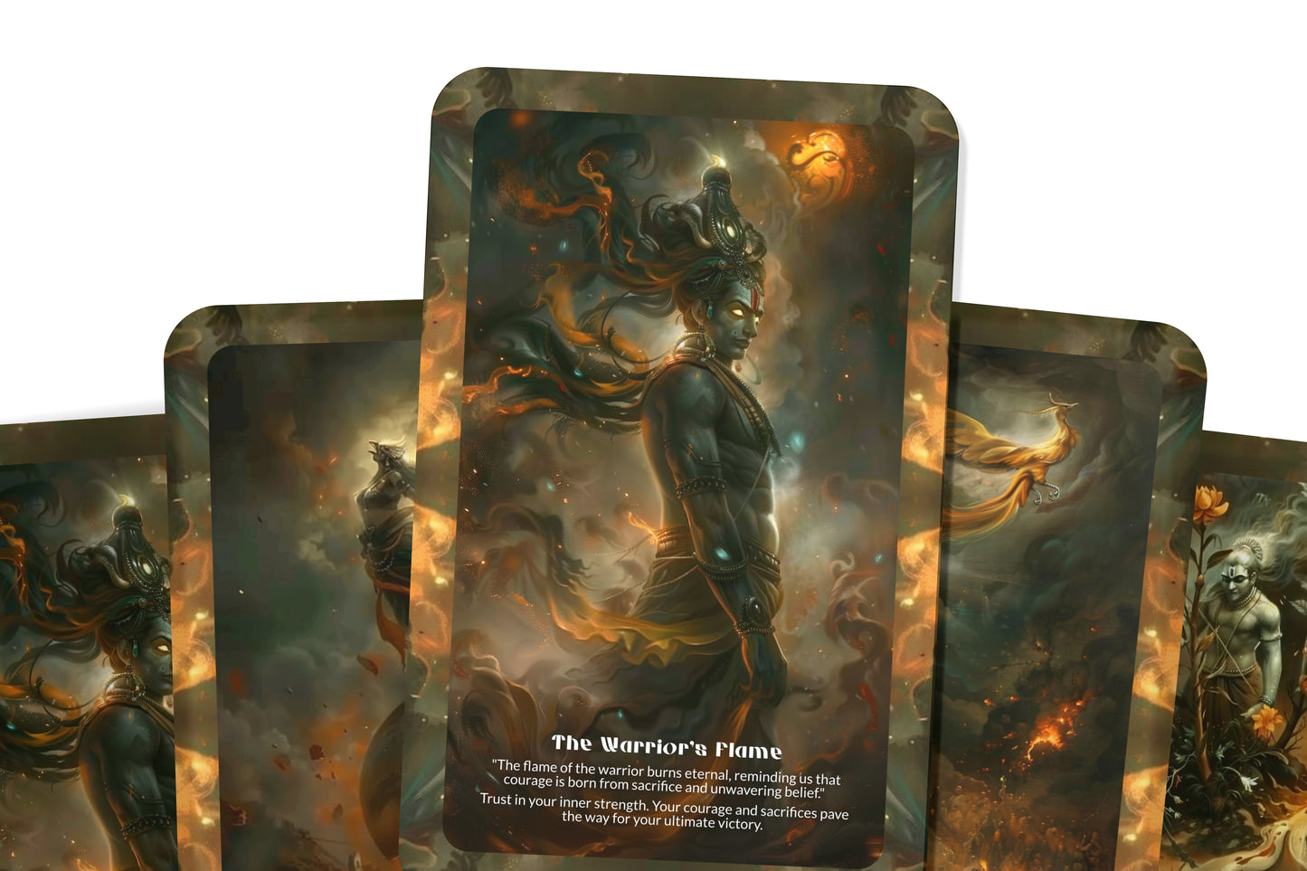 The Phoenix of Kurukshetra – A Rebirth Fire Oracle Deck – 22 Oracle Cards – Haryana’s Sacred Battlefield Spirit