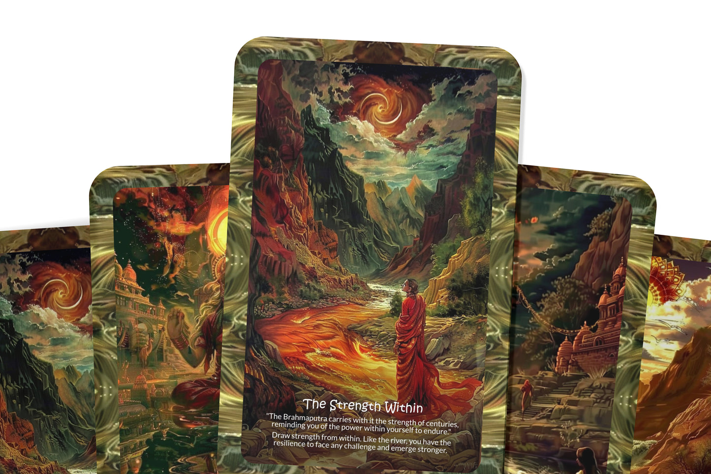 The Sacred Flow of the Brahmaputra – A River Spirit Oracle Deck – 22 Oracle Cards – Himalayan Water Wisdom