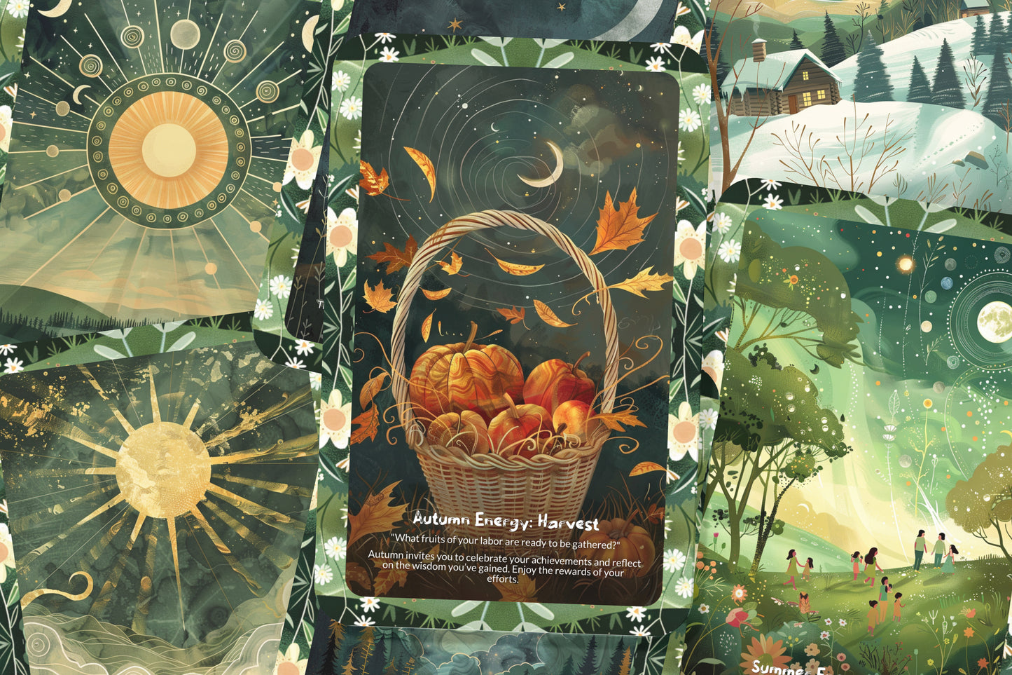 Cycles & Rhythms Insight Cards – Flow With Life’s Seasons – Align With Natural Energy Patterns 22-Card Deck