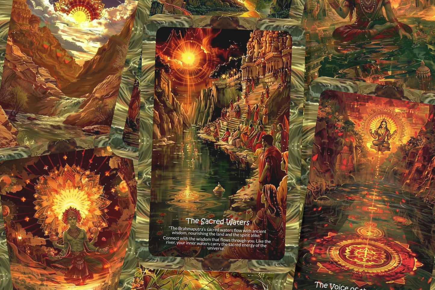 The Sacred Flow of the Brahmaputra – A River Spirit Oracle Deck – 22 Oracle Cards – Himalayan Water Wisdom