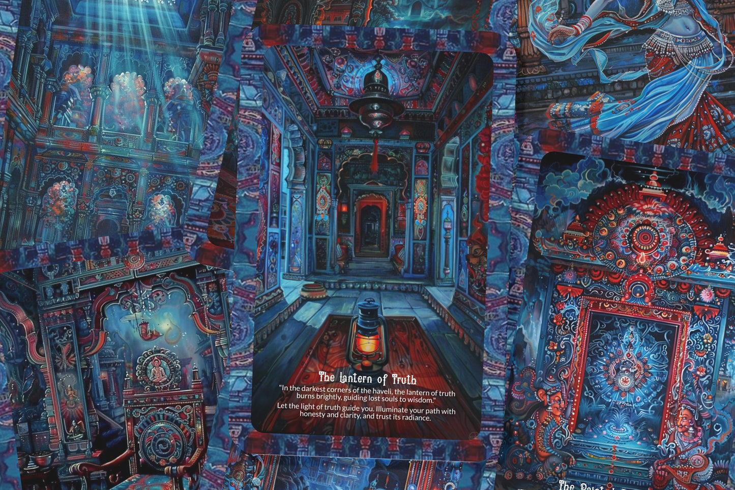 The Painted Havelis Oracle – A Wall Story Oracle Deck – 22 Oracle Cards – Rajasthan’s Living Frescoes