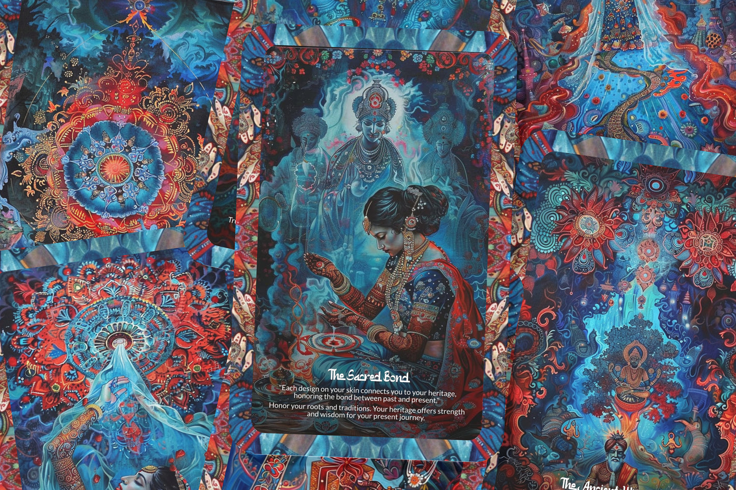 The Mehendi Oracle – A Ritual Beauty Oracle Deck – 22 Oracle Cards – Sacred Adornments of India