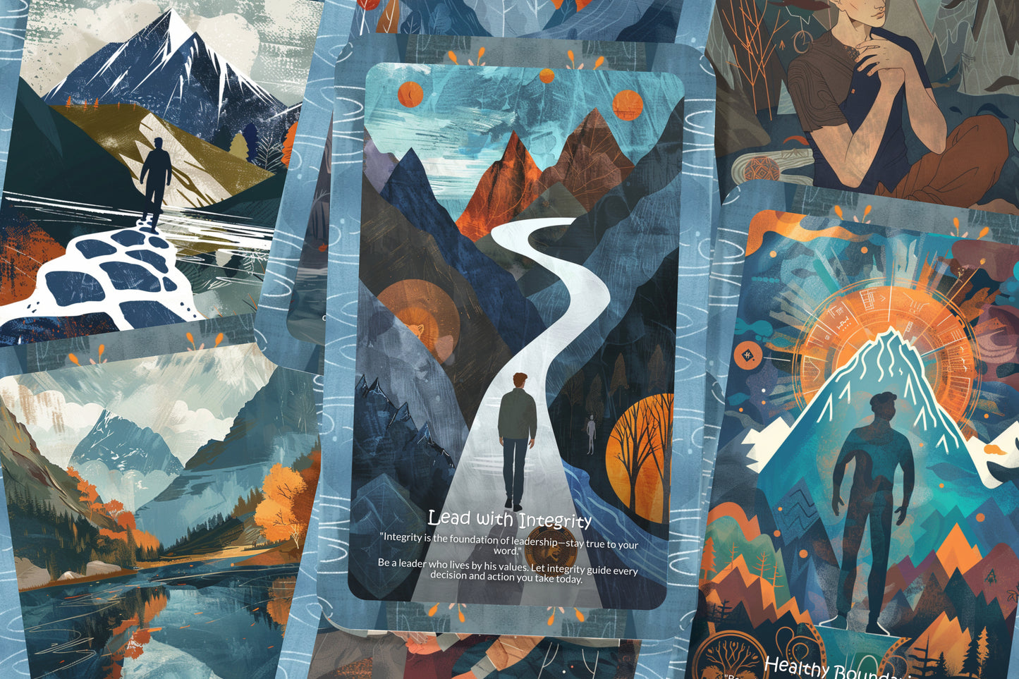 Balanced Masculinity Deck for Men – Empower the Modern Man – Strength, Wisdom & Inner Growth 22-Card Deck