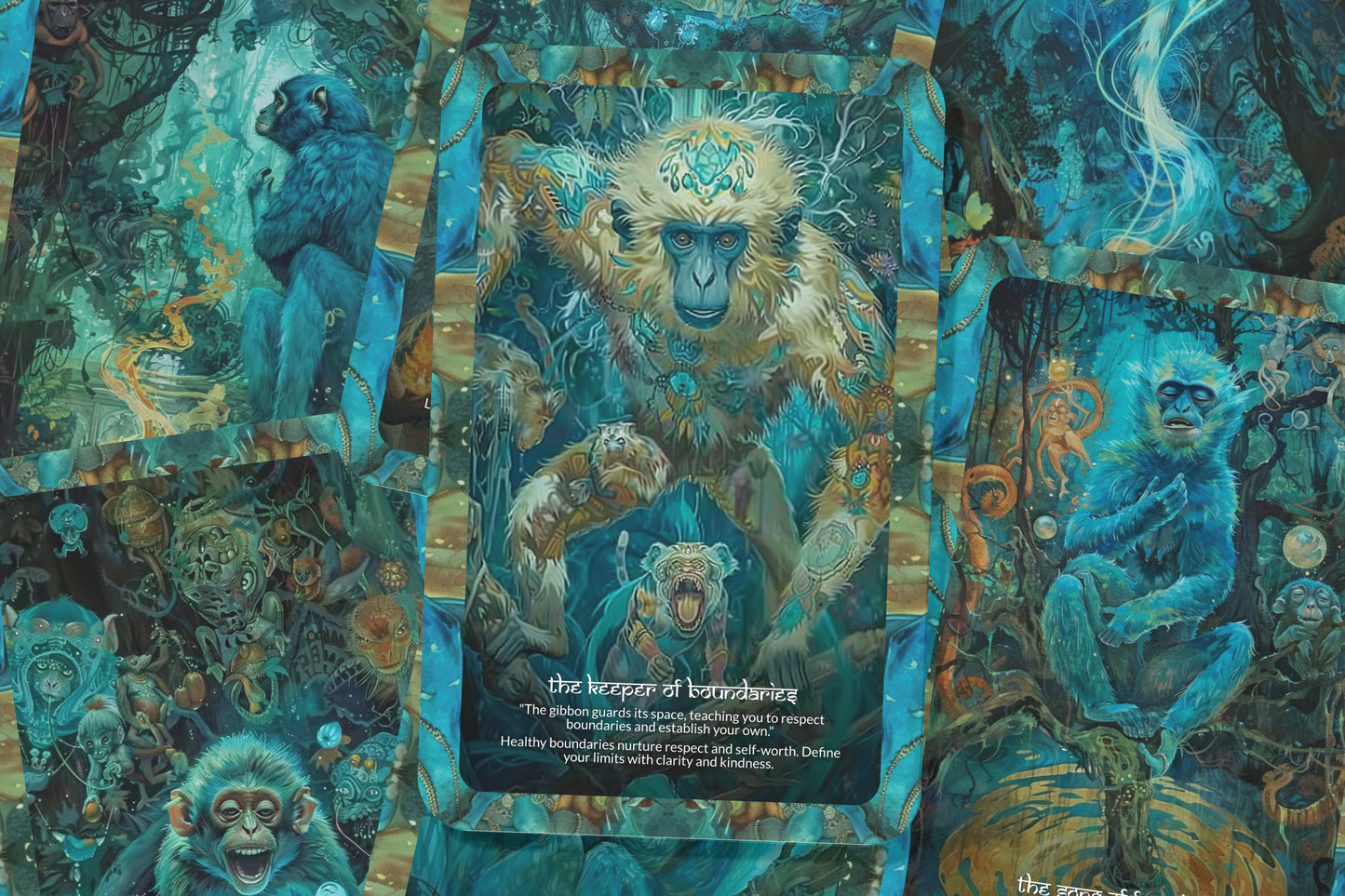 The Voice of the Hoolock Gibbon – A Primal Spirit Oracle Deck – 22 Oracle Cards – Mystical Calls of Arunachal