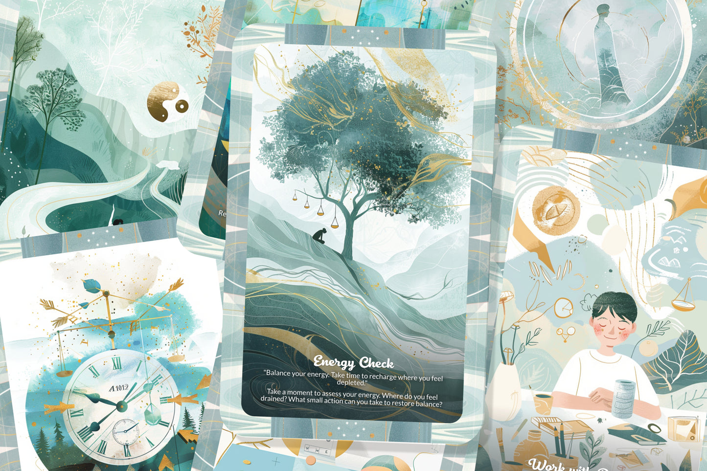 Equilibrium Life Balance Oracle – Find Harmony Within – Mind, Body & Spirit Alignment 22-Card Deck