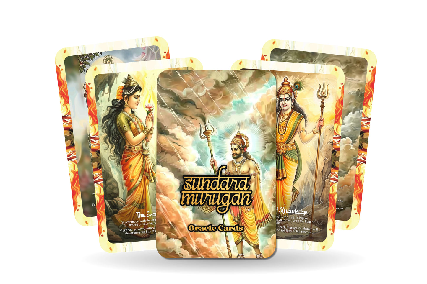 Sundara Murugan Oracle: Embark on a journey of spiritual growth and self-discovery with this 22-card deck, inspired by the divine wisdom of Sundara Murugan.