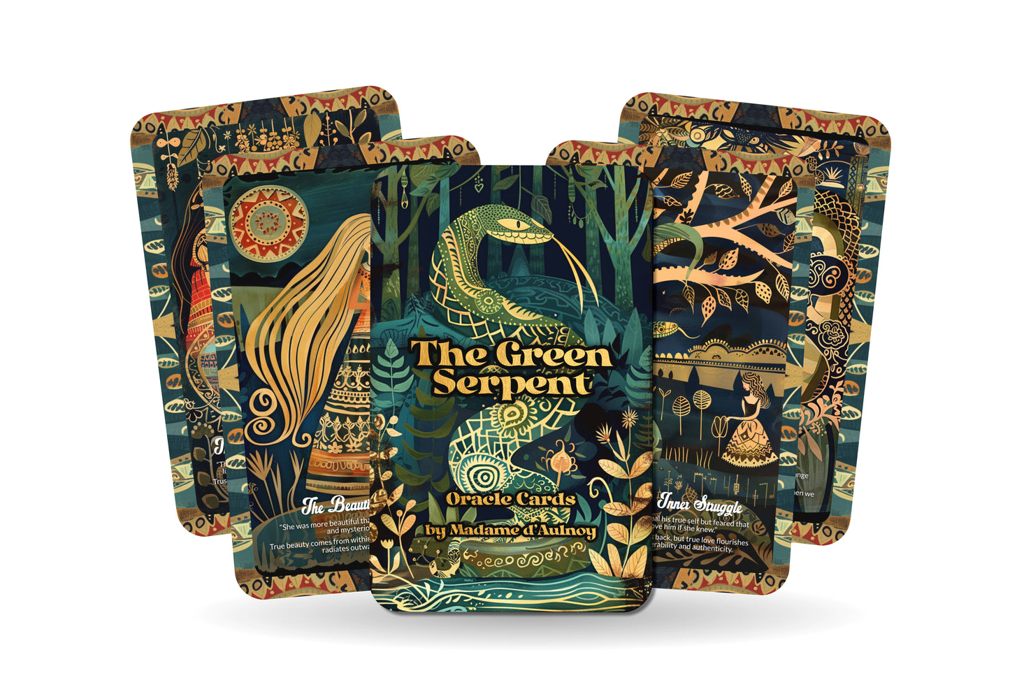 The Green Serpent - 22 Oracle Cards - Transform Through Renewal and Deep Wisdom