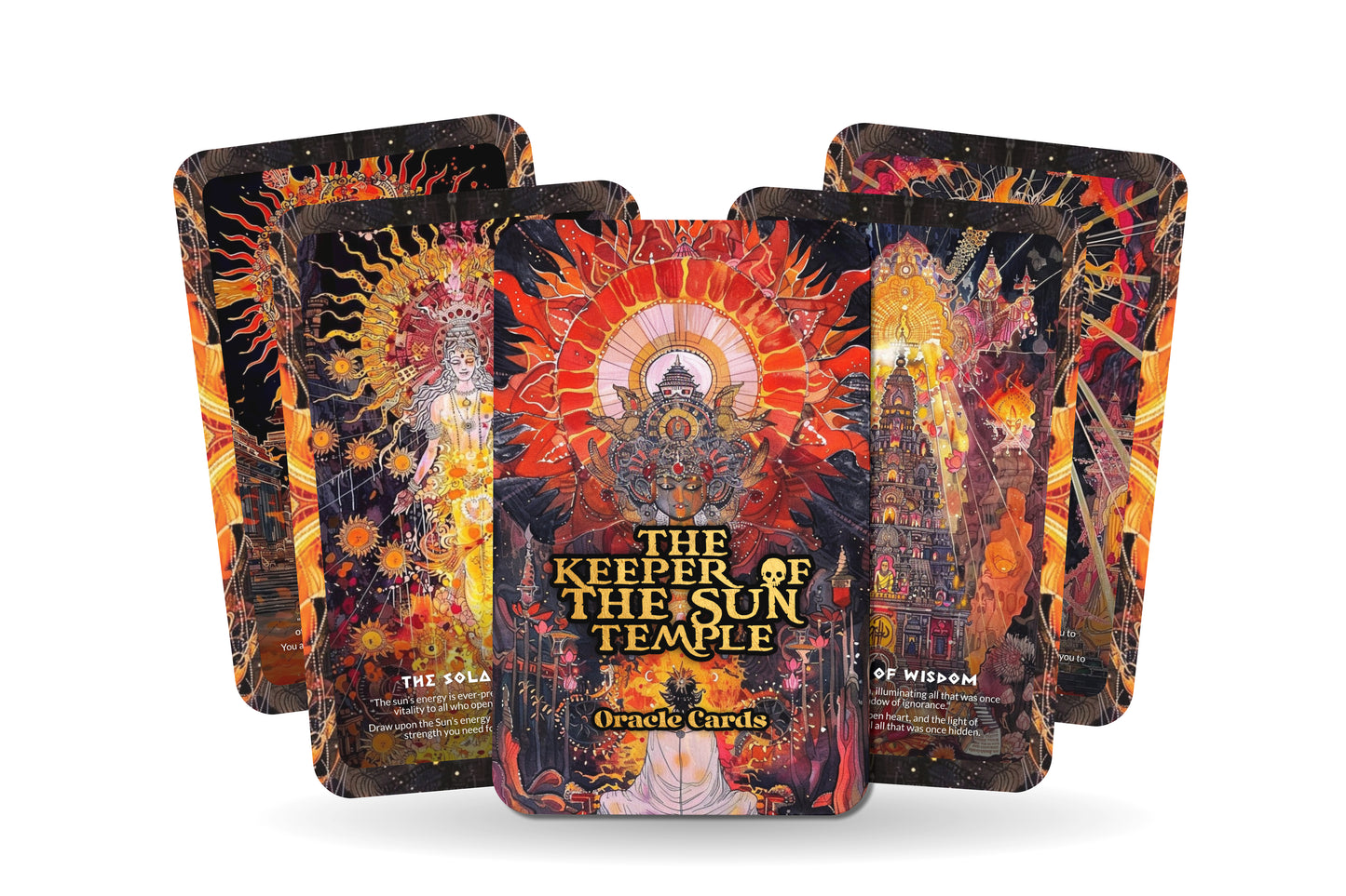 The Keeper of the Sun Temple – A Solar Spirit Oracle Deck – 22 Oracle Cards – Konark’s Divine Light