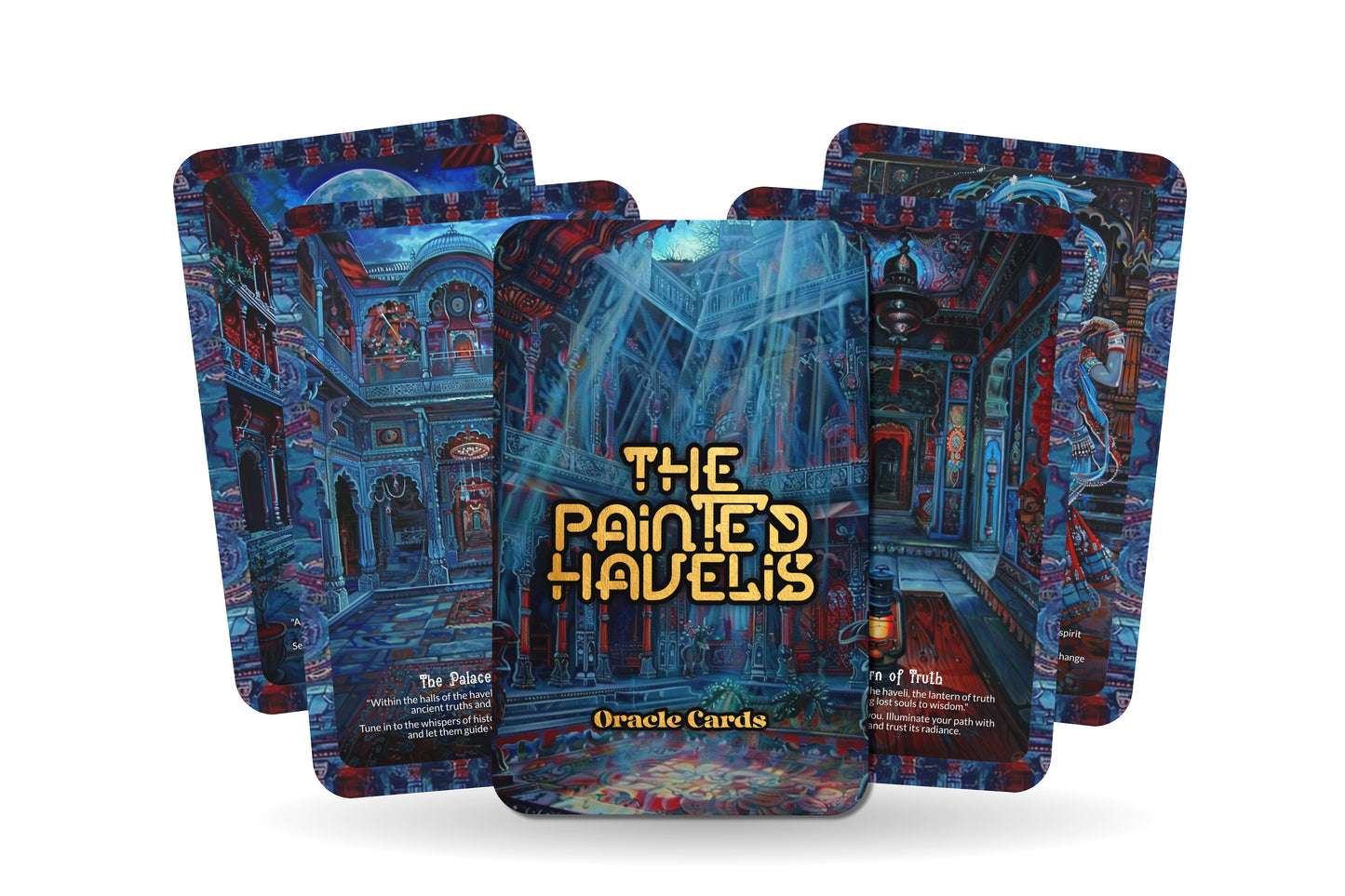 The Painted Havelis Oracle – A Wall Story Oracle Deck – 22 Oracle Cards – Rajasthan’s Living Frescoes