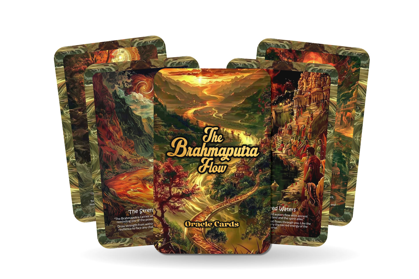 The Sacred Flow of the Brahmaputra – A River Spirit Oracle Deck – 22 Oracle Cards – Himalayan Water Wisdom