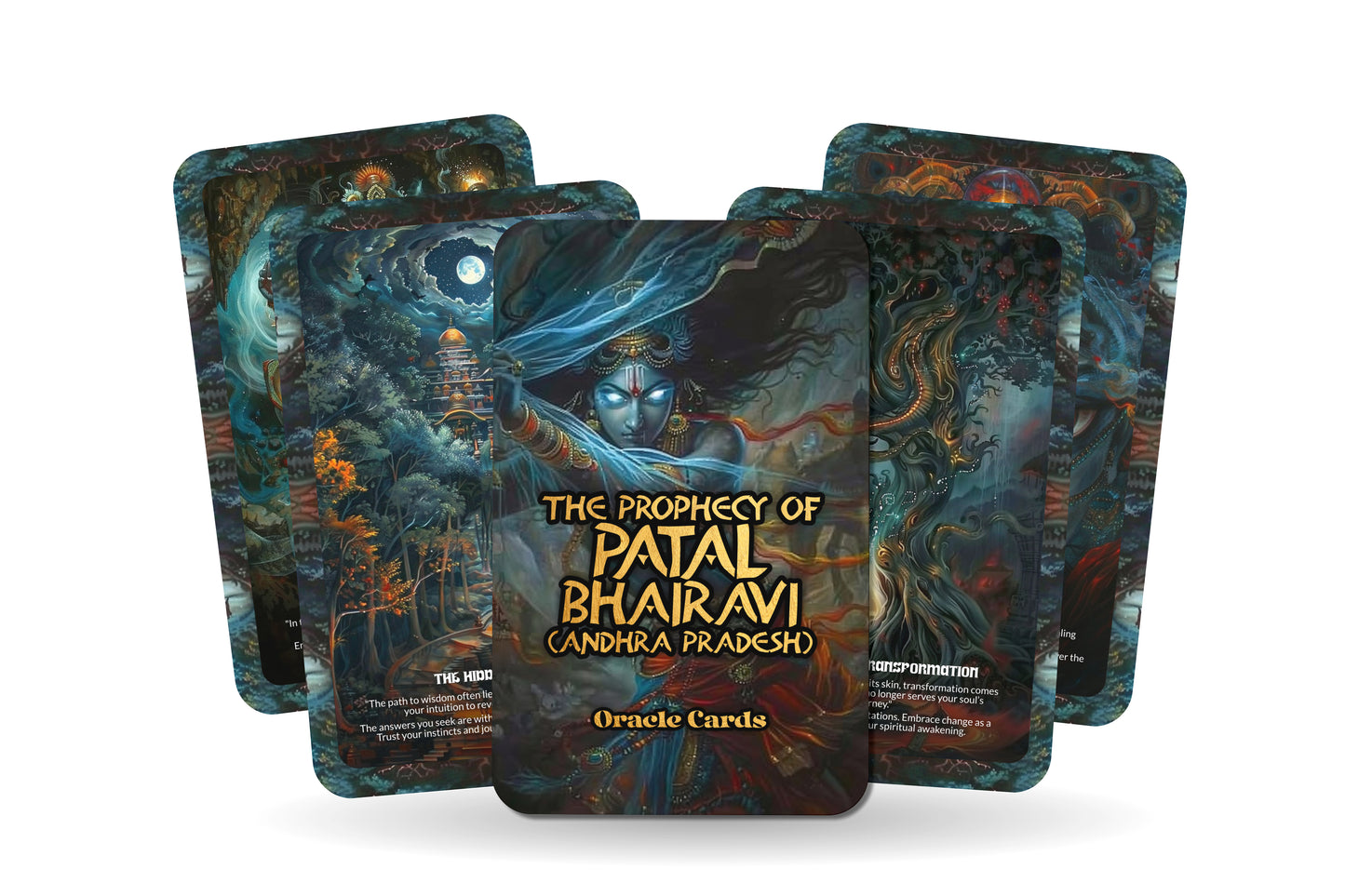 The Prophecy of Patal Bhairavi – A Dark Goddess Oracle Deck – 22 Oracle Cards – Andhra Pradesh’s Tantric Power